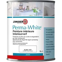Zinsser Permawhite Satin Zijdeglans - Badkamermuurverf - Wit - 1L