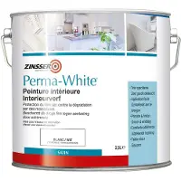 Zinsser Permawhite Satin Zijdeglans - Badkamermuurverf - Wit - 2,5L