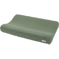 Meyco Baby Diamond aankleedkussenhoes - biologisch - forest green - 50x70cm