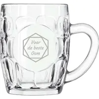 Libbey Gegraveerde Bierpul 55cl voor de beste Oom in hexagon