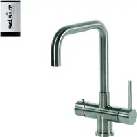 Selsiuz Inox kokend water kraan met titanium single boiler en U-uitloopkraan inox