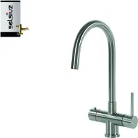 Selsiuz Inox kokend water kraan met combi extra boiler en C-uitloopkraan inox