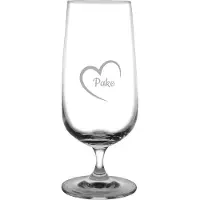 Fusion Gegraveerde bierglas op voet 41cl Pake mei hert