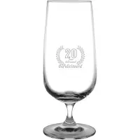 Fusion Gegraveerde Bierglas op voet 41cl Gefeliciteerd 20 jaar getrouwd