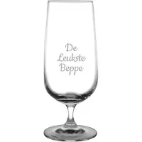 Fusion Gegraveerde bierglas op voet 41cl De Leukste Beppe