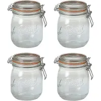 Le Parfait 18x stuks weckpot/inmaakpot met klepdeksel 0.5 liter