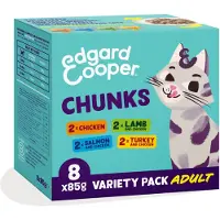 Edgard & Cooper 6x Kattenvoer Adult Multipack 8 X 85 Gr