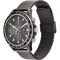 Tommy Hilfiger Accessories Miles Chronograph Mesh Bracelet Watch in Black