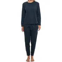 Schiesser Pyjama 'Organic Cotton' donkerblauw