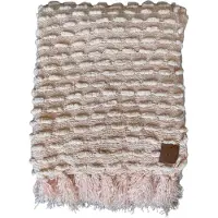 Rocaflor - Plaid - Roze - Chenille - Franjes - 130x170cm