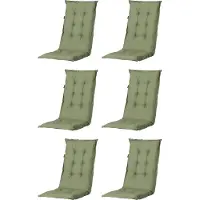 Madison - Tuinkussen - Universeel - Lage Rug - 6 st. - Basic Green - 105x50cm - Groen - Tuinstoelkussens - Standenstoel