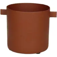 HD Collection Bloempot Nina - Metaal - Bruin - 10 x 12 x 9 cm (BxHxD)
