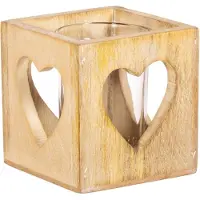 Sass & Belle Waxinelichthouder Hout - Hart