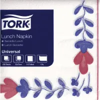 Tork Brabants Bont Servet - 400 stuks - papier 33 x 33 cm