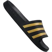 Adidas Muiltjes 'Adilette Aqua' limoen / zwart