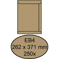 Quantore Envelop Quantore akte EB4 262x371mm bruinkraft 250 stuks