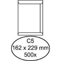 Quantore - Envelop akte C5 162x229mm wit 500 stuks