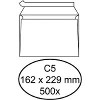 Quantore Envelop Quantore bank C5 162x229mm zelfklevend wit 500stuks