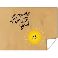 PosterMonkey Poster Sterkte - Spreuken - Geel - Zon - 80x60 cm