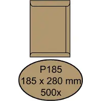 Quantore Envelop Quantore akte P185 185x280mm bruinkraft 500 stuks