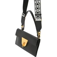 Coccinelle Leren Handtas Schoudertas Coccinellenico Selleria Handbag Noir Zwart