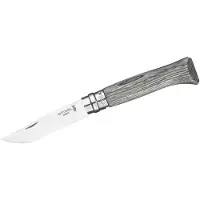 Opinel No. 08, 002389, Satin Stainless Steel, Grey Laminated Birch zakmes