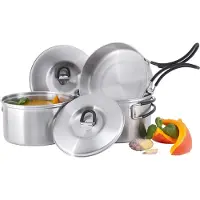 Tatonka 4000.000, Set, roestvrij staal, roestvrij staal, zwart, 18/8, roestvrij staal