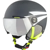Alpina Skihelm Junior Zupo Visor Charcoal Neon Matt-51 - 55 cm