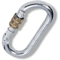 Kong Italy Ovale schroefkarabiner van staal (Maat One Size)
