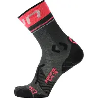 UYN Hardloopsok Women Runner's One Mid Socks Grey Melange/Pink-Schoenmaat 41 - 42