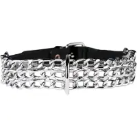 Zado - halsband met ketting - staal - zilver