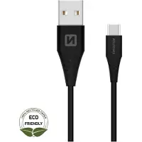 Swissten USB-C naar USB kabel - 1.2M - Zwart - Duurzame verpakking
