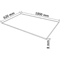 vidaXL Tafelblad van gehard glas 1000x620 mm rechthoekig