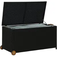 vidaXL Tuinbox 120x65x61 cm poly rattan zwart