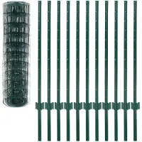 vidaXL Metalen omheining, staal, 20 x 1 meter, groen