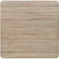 vidaXL Bistrotafel vierkant 80x80x75 cm MDF en staal eikenkleur