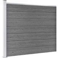 vidaXL Schuttingpanelenset 699x146 cm HKC grijs