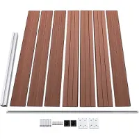 vidaXL Schuttingpanelenset 699x146 cm HKC bruin
