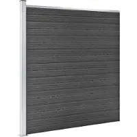 vidaXL Schuttingpanelenset 1564x186 cm HKC zwart