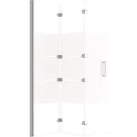 vidaXL Douchewand inklapbaar 120x140 cm ESG wit