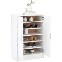 vidaXL Schoenenkast 60x35x92 cm bewerkt hout wit