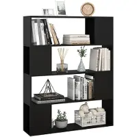 vidaXL Boekenkast/kamerscherm 100x24x124 cm zwart