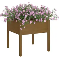 vidaXL Plantenbakken 2 st 70x70x70 cm massief grenenhout honingbruin