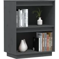 vidaXL Wandkast 60x34x75 cm massief grenenhout grijs