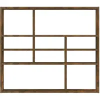 vidaXL Wandschap 90x16x78 cm bewerkt hout gerookt eikenkleurig