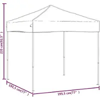 vidaXL Partytent inklapbaar 2x2 m zwart
