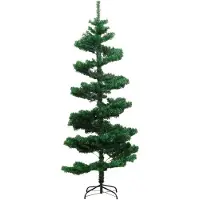 vidaXL Kunstkerstboom met verlichting en standaard 180 cm PVC groen
