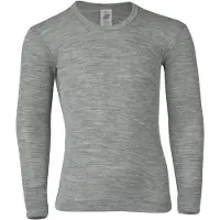 Engel - Kinder Unterhemd L/S - Merino-ondergoed 128, grijs