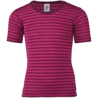 Engel - Kinder Unterhemd S/S - Merino-ondergoed 128, purper/roze