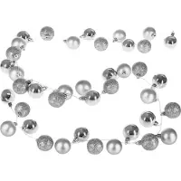 Casaria Kerstverlichting kerstballen LED Zilver 2m Ballen